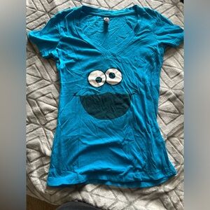 Cookie Monster V-neck T-shirt